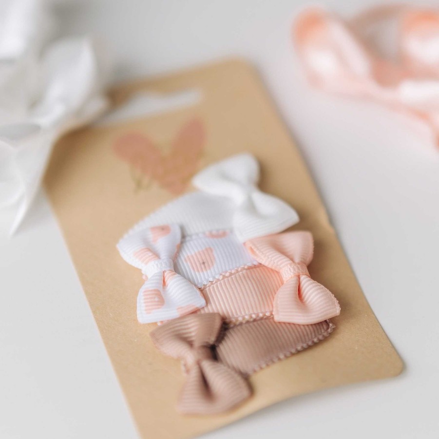 Baby Snap Clips With Bow - Pink Bear | Your Little Miss Clearance