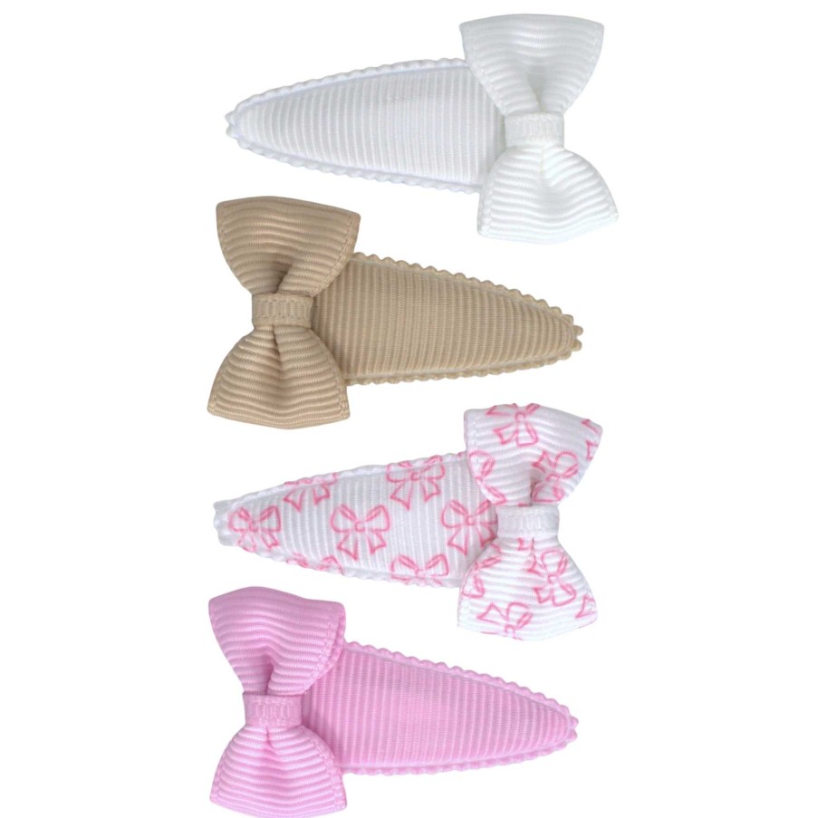 Snap Clips With Bow - Pink Bow | Your Little Miss Wholesale