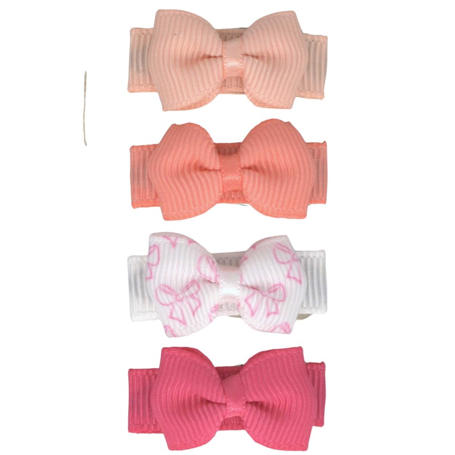 Baby Hair Clips With Bow - Pink Bow | Your Little Miss Online